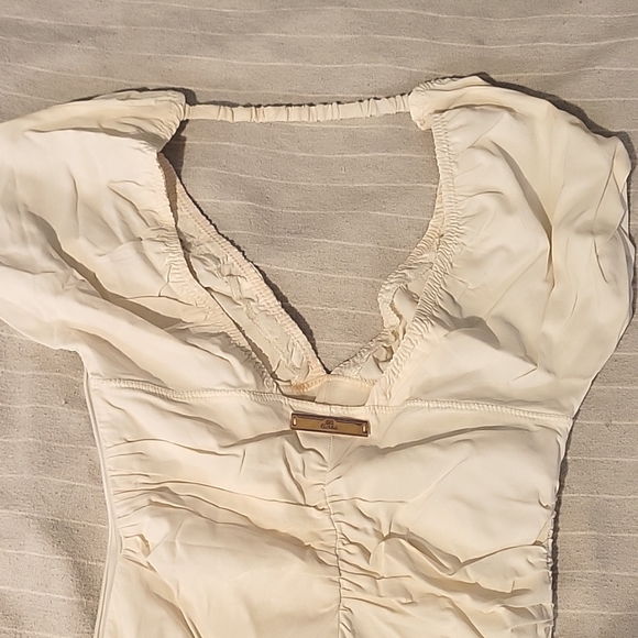 Celyn b. Cream ruched dress - Picture 2 of 2